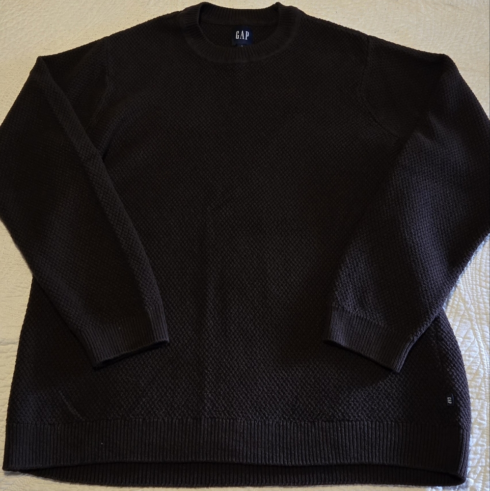 Gap waffle-texture cotton blend sweater